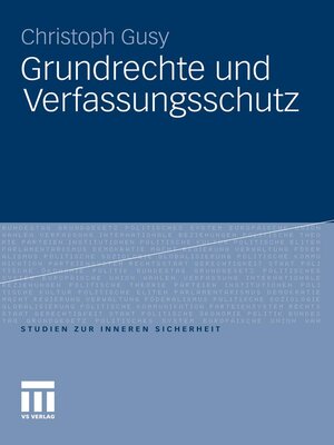 cover image of Grundrechte und Verfassungsschutz
